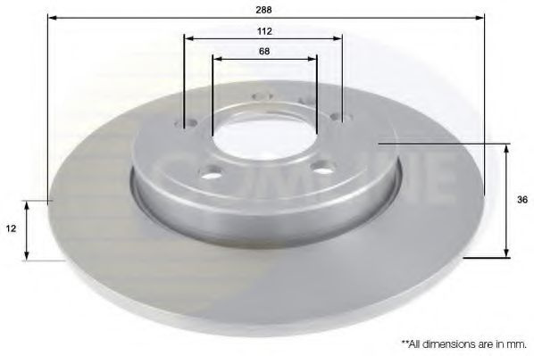 Disc frana SEAT EXEO (3R2) (2008 - 2016) COMLINE ADC1468 piesa NOUA