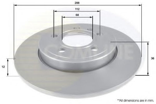 Disc frana SEAT EXEO (3R2) (2008 - 2016) COMLINE ADC1468 piesa NOUA