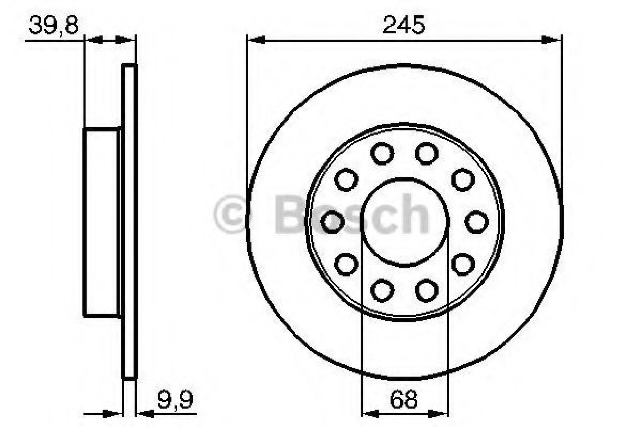 Disc frana SEAT EXEO ST (3R5) (2009 - 2016) BOSCH 0 986 478 986 piesa NOUA