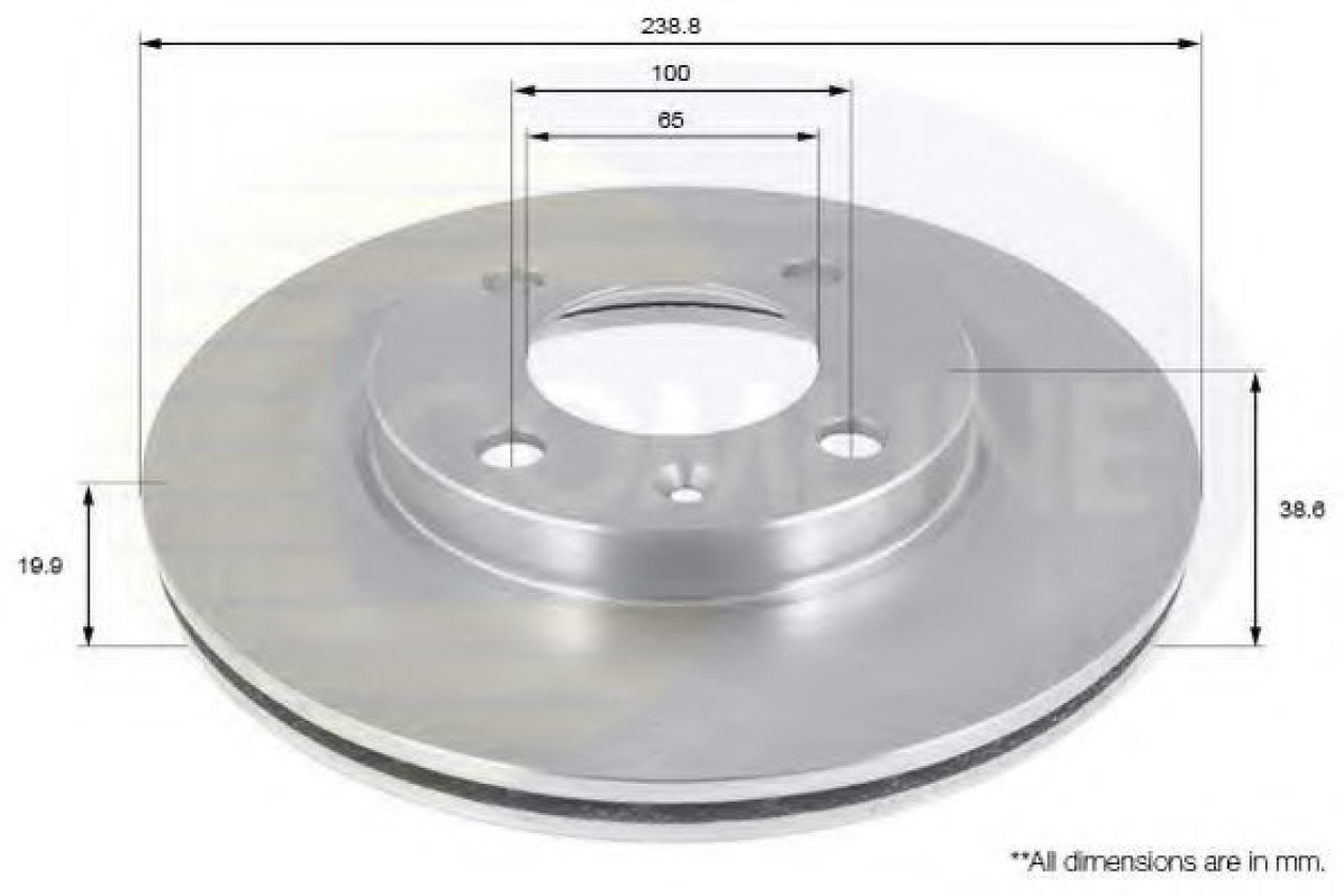 Disc frana SEAT IBIZA IV (6L1) (2002 - 2009) COMLINE ADC1404V piesa NOUA