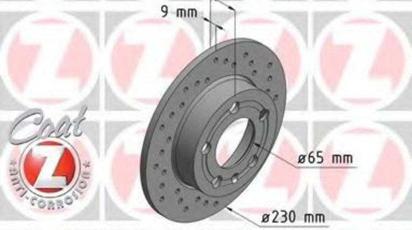 Disc frana SEAT IBIZA IV (6L1) (2002 - 2009) ZIMMERMANN 100.1236.52 piesa NOUA