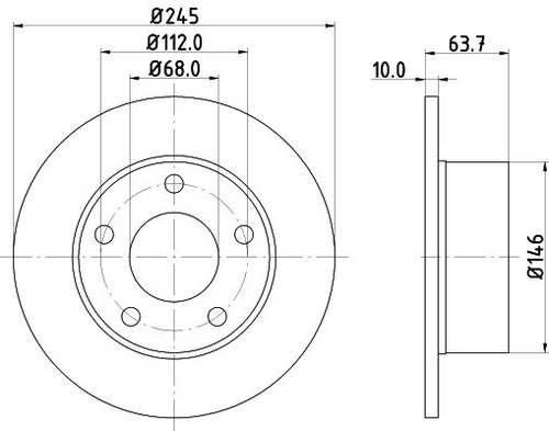 Disc frana SEAT LEON (1M1) (1999 - 2006) KRIEGER 0950004238 piesa NOUA