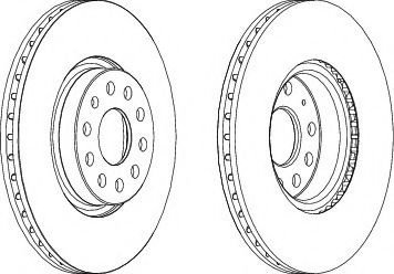 Disc frana SEAT LEON (1P1) (2005 - 2012) FERODO DDF1305 piesa NOUA