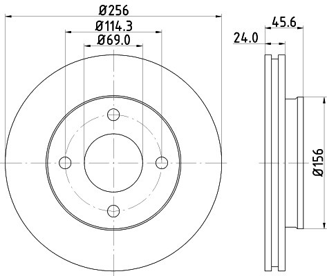 Disc frana SEAT LEON (5F1) (2012 - 2016) KRIEGER 0950004048 piesa NOUA