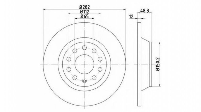 Disc frana Seat SEAT ALHAMBRA (710, 711) 2010-2016 #2 08A20210