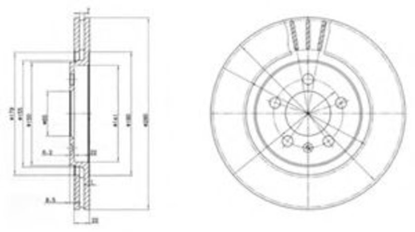 Disc frana SEAT TOLEDO I (1L) (1991 - 1999) DELPHI BG2713 piesa NOUA