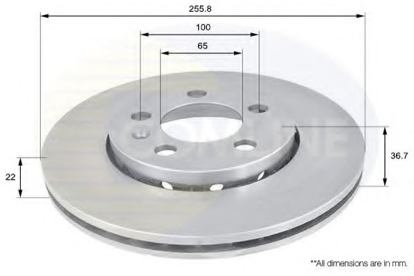 Disc frana SEAT TOLEDO II (1M2) (1998 - 2006) COMLINE ADC1407V piesa NOUA