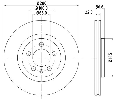 Disc frana SEAT TOLEDO II (1M2) (1998 - 2006) KRIEGER 0950004237 piesa NOUA