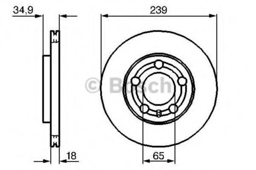Disc frana SKODA FABIA I (6Y2) (1999 - 2008) BOSCH 0 986 479 B62 piesa NOUA