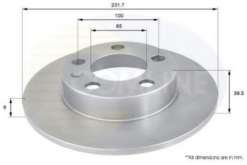 Disc frana SKODA FABIA I (6Y2) (1999 - 2008) COMLINE ADC1414 piesa NOUA