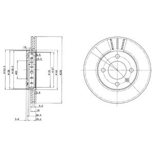 Disc frana SKODA FABIA I Combi (6Y5) (2000 - 2007) KRIEGER 0950004023 piesa NOUA