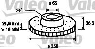 Disc frana SKODA FABIA I Combi (6Y5) (2000 - 2007) VALEO 186603 piesa NOUA