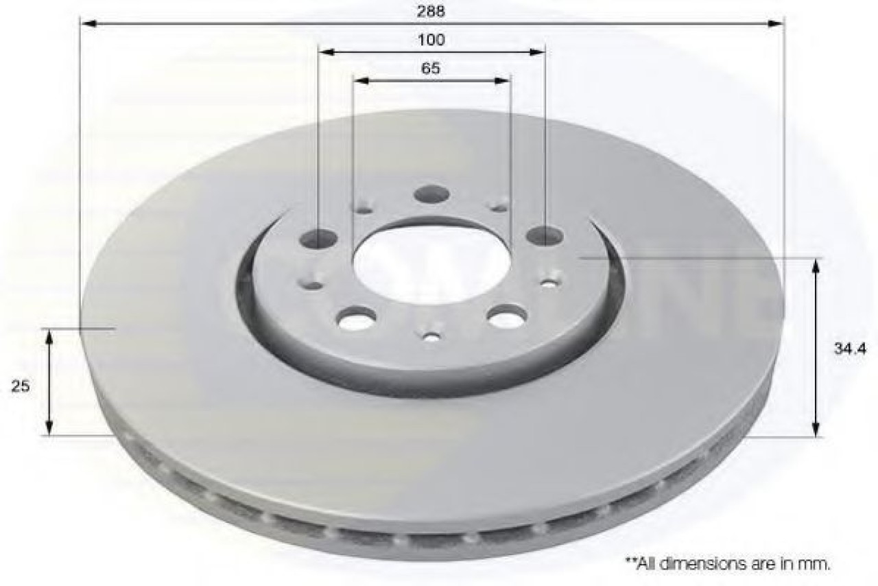 Disc frana SKODA FABIA II Combi (2007 - 2014) COMLINE ADC1420V piesa NOUA