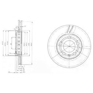 Disc frana SKODA FABIA II Combi (2007 - 2014) DELPHI BG3695 piesa NOUA
