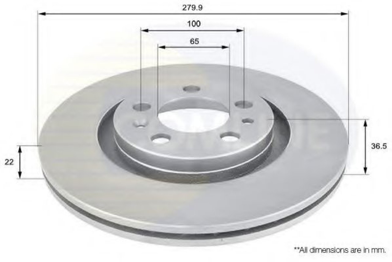 Disc frana SKODA OCTAVIA I (1U2) (1996 - 2010) COMLINE ADC1408V piesa NOUA