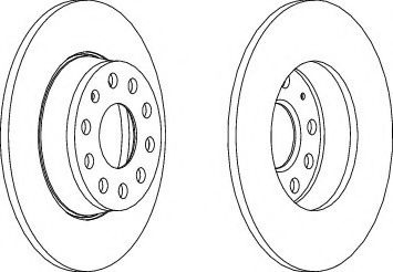 Disc frana SKODA OCTAVIA I Combi (1U5) (1998 - 2010) FERODO DDF1895 piesa NOUA
