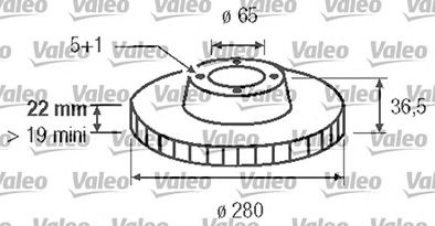 Disc frana SKODA OCTAVIA I Combi (1U5) (1998 - 2010) VALEO 186604 piesa NOUA