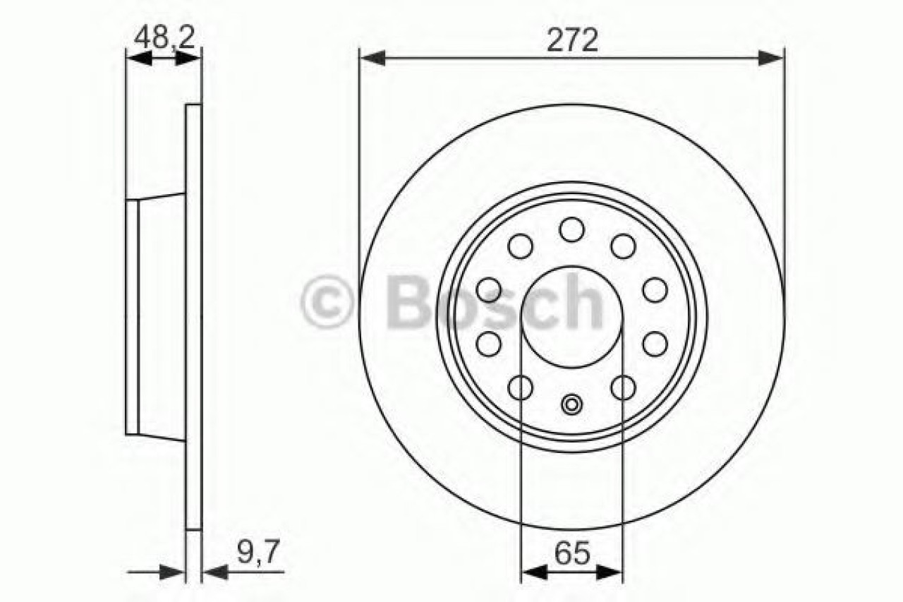 Disc frana SKODA OCTAVIA II (1Z3) (2004 - 2013) BOSCH 0 986 479 C20 piesa NOUA