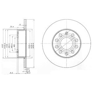 Disc frana SKODA OCTAVIA II (1Z3) (2004 - 2013) KRIEGER 0950004006 piesa NOUA