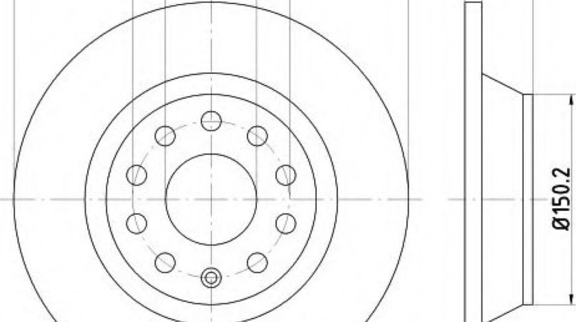 Disc frana SKODA OCTAVIA II Combi (1Z5) (2004 - 2013) HELLA PAGID 8DD 355 112-141 piesa NOUA