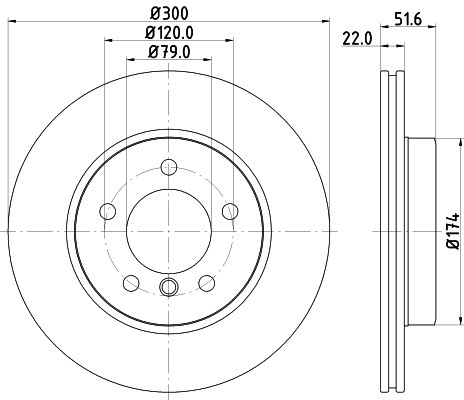 Disc frana SKODA OCTAVIA III Combi (5E5) (2012 - 2016) KRIEGER 0950004115 piesa NOUA