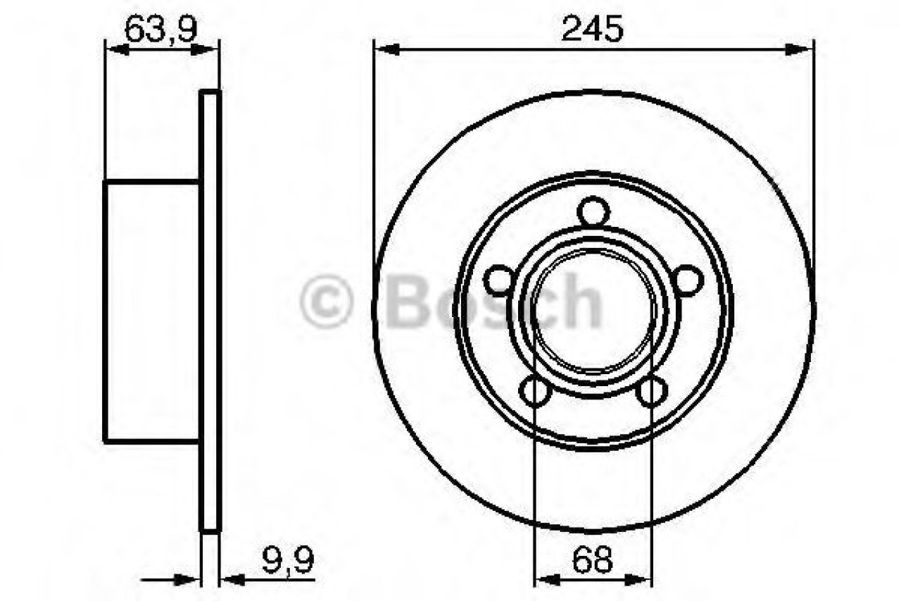 Disc frana SKODA SUPERB I (3U4) (2001 - 2008) BOSCH 0 986 478 132 piesa NOUA