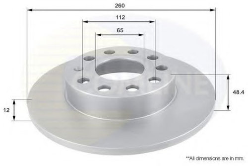 Disc frana SKODA SUPERB II (3T4) (2008 - 2015) COMLINE ADC1448 piesa NOUA