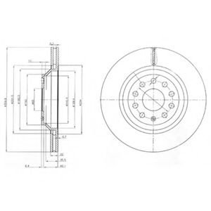 Disc frana SKODA SUPERB II (3T4) (2008 - 2015) DELPHI BG3975 piesa NOUA