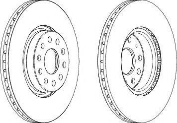 Disc frana SKODA SUPERB II Combi (3T5) (2009 - 2015) FERODO DDF1305 piesa NOUA