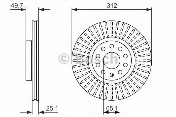 Disc frana SKODA SUPERB III (3V3) (2015 - 2016) BOSCH 0 986 479 932 piesa NOUA