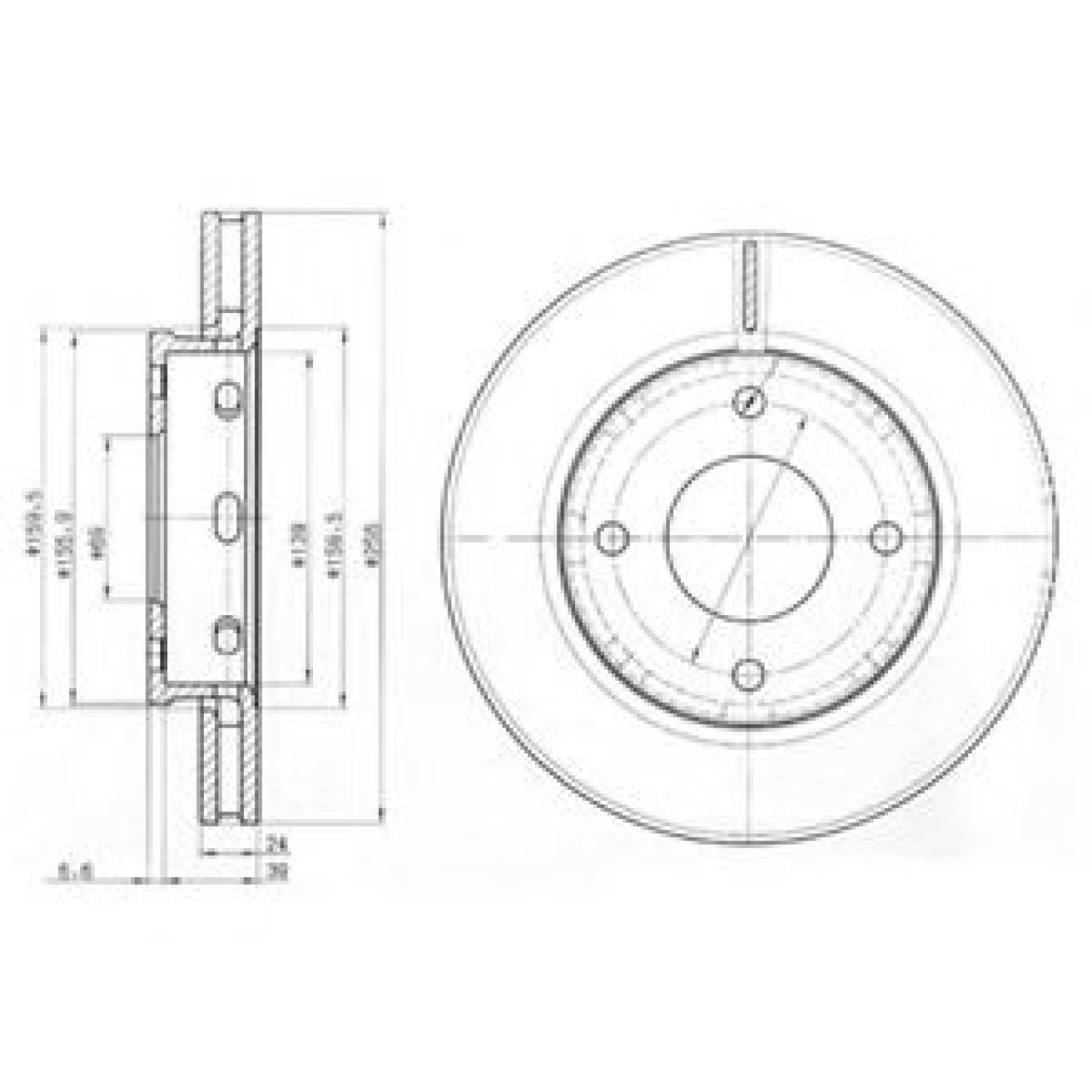 Disc frana SMART FORFOUR (454) (2004 - 2006) DELPHI BG3987 piesa NOUA