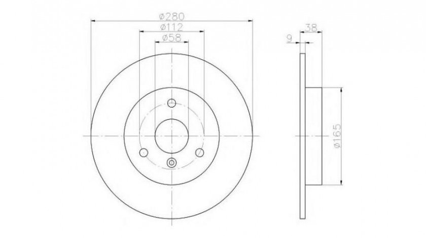 Disc frana Smart FORTWO cupe (450) 2004-2007 #2 0004341V001