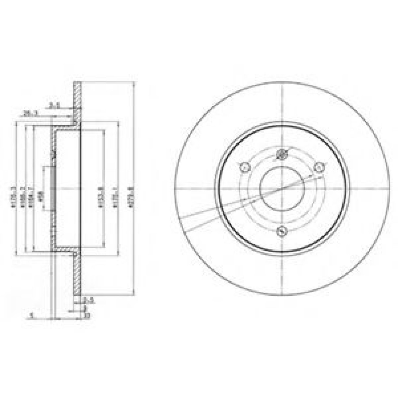 Disc frana SMART FORTWO Cupe (450) (2004 - 2007) DELPHI BG3526 piesa NOUA