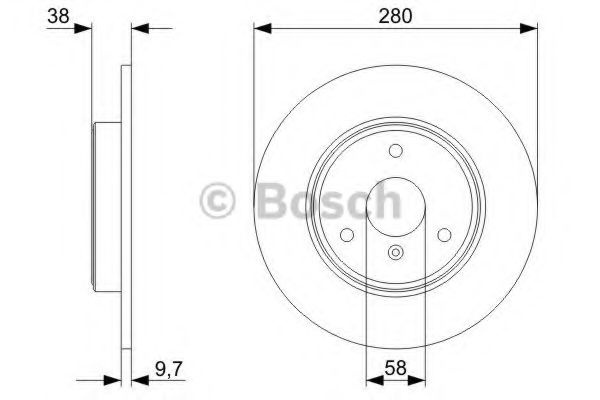 Disc frana SMART FORTWO Cupe (451) (2007 - 2016) BOSCH 0 986 479 305 piesa NOUA