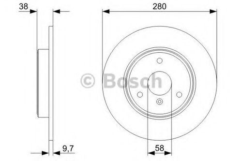 Disc frana SMART FORTWO Cupe (451) (2007 - 2016) BOSCH 0 986 479 305 piesa NOUA