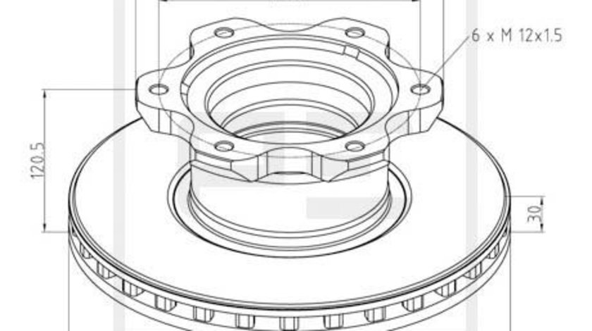 Disc frana spate (01666100A PETERS ENNEPETAL) MERCEDES-BENZ