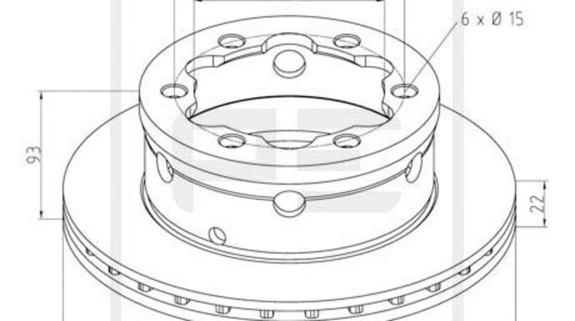 Disc frana spate (01666700A PETERS ENNEPETAL) MERCEDES-BENZ