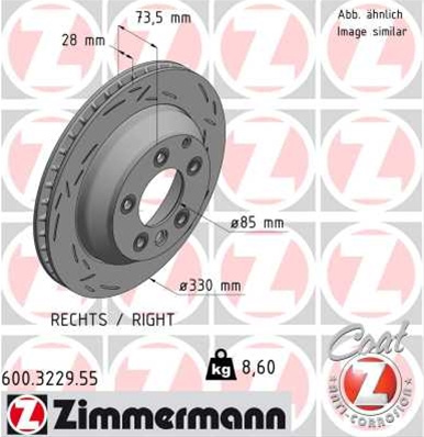 Disc Frana Spate Dreapta Black Z Zimmermann Vag 600.3229.55