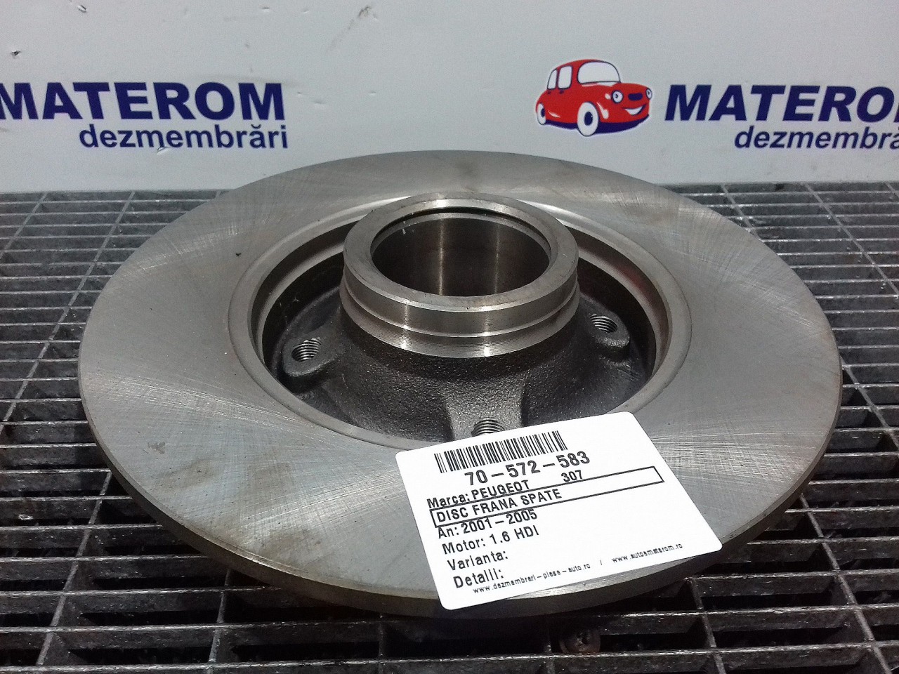 DISC FRANA SPATE PEUGEOT 307 1.6 HDI - (2001 2005)