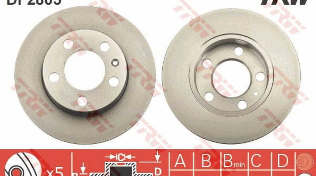 Disc Frana Spate Trw Audi TT 1998-2006 DF2805