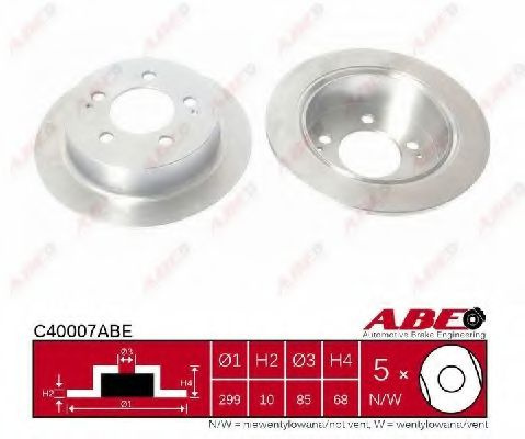 Disc frana SSANGYONG ACTYON I (2005 - 2011) ABE C40007ABE piesa NOUA