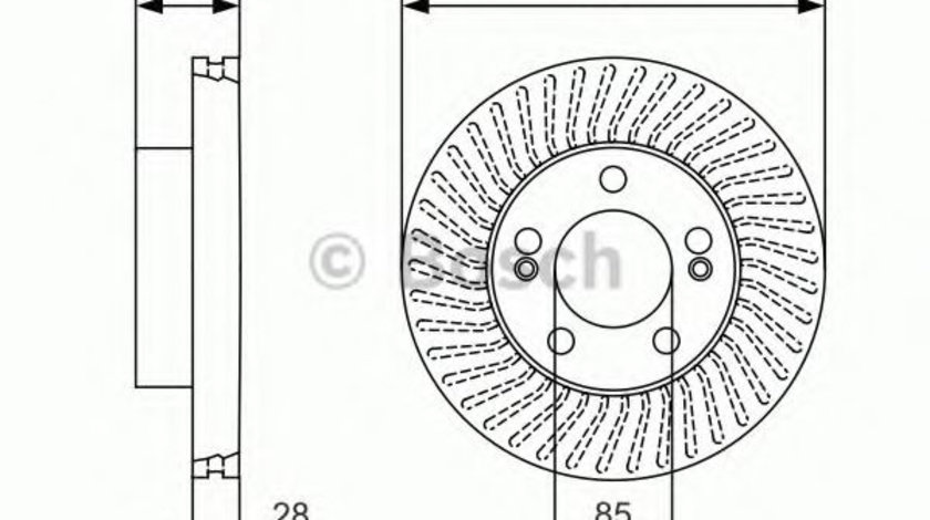 Disc frana SSANGYONG ACTYON I (2005 - 2011) BOSCH 0 986 479 C31 piesa NOUA