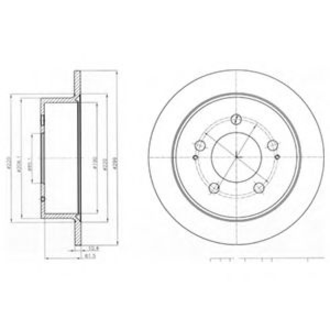 Disc frana SSANGYONG ACTYON SPORTS I (QJ) (2005 - 2016) DELPHI BG4220 piesa NOUA