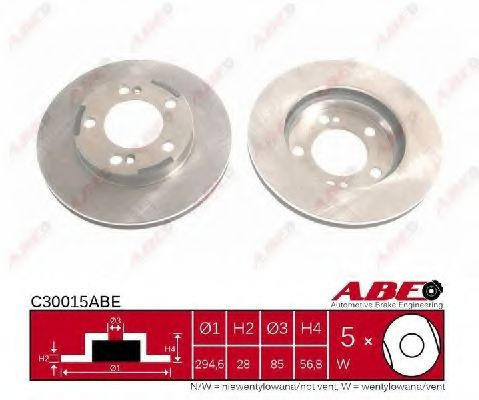 Disc frana SSANGYONG ACTYON SPORTS II (2012 - 2016) ABE C30015ABE piesa NOUA