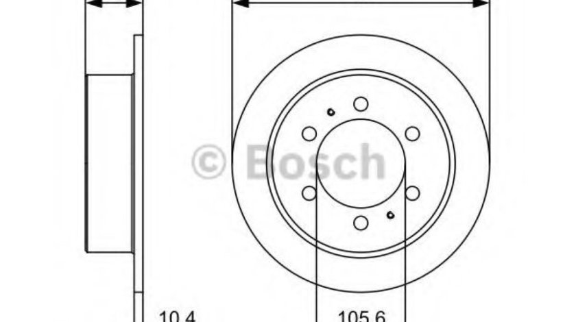 Disc frana SSANGYONG KORANDO Cabrio (KJ) (1996 - 2016) BOSCH 0 986 478 999 piesa NOUA