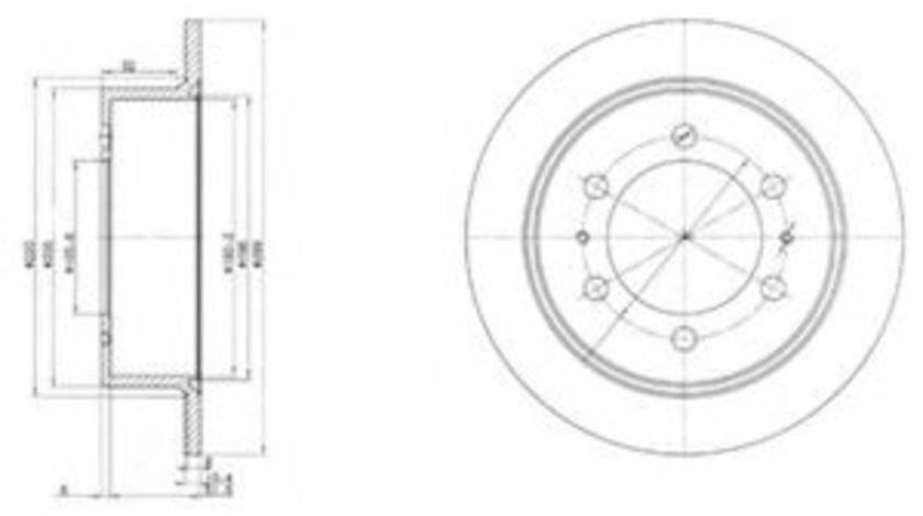 Disc frana SSANGYONG KORANDO Cabrio (KJ) (1996 - 2016) DELPHI BG3522 piesa NOUA