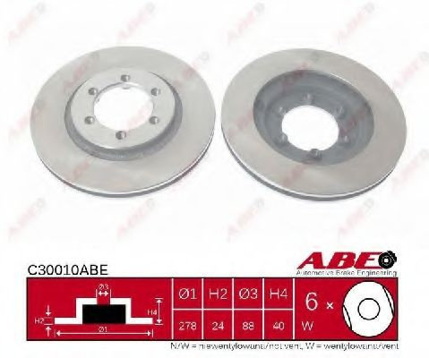 Disc frana SSANGYONG MUSSO SPORTS (2004 - 2016) ABE C30010ABE piesa NOUA