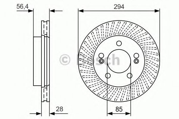 Disc frana SSANGYONG REXTON (GAB) (2002 - 2012) BOSCH 0 986 479 D32 piesa NOUA