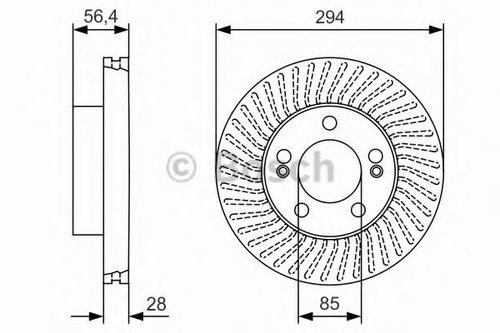 Disc frana SSANGYONG REXTON (GAB) (2002 - 2012) BOSCH 0 986 479 C31 piesa NOUA