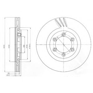 Disc frana SSANGYONG REXTON (GAB) (2002 - 2012) DELPHI BG4112 piesa NOUA